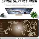 Mouse Pad - Gaming Desk Mat with HD Game Guide Map Surface, 3mm High Density Neoprene & Non Slip Rubber Base for PC/PS5/Office/Streaming Setup (Brown)