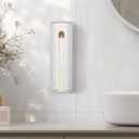 Cotton Pad Holder, Wall Mounted Cotton Rounds Holder Dispenser Face Pad Holder Makeup Organizers Containers for Bathroom (White)