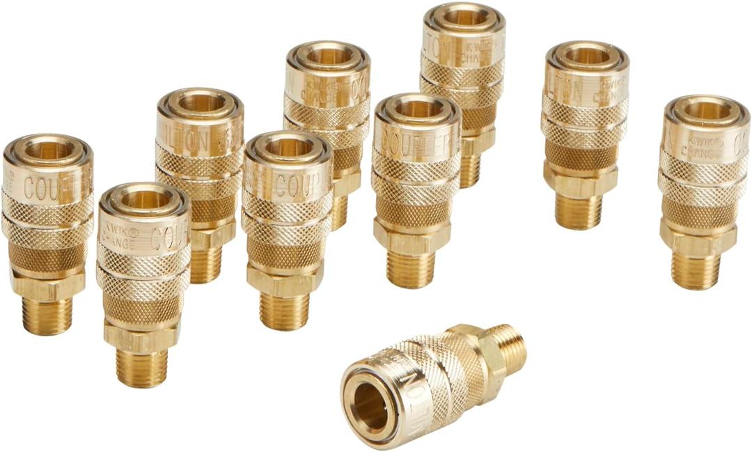 Milton (716) 1/4" Male NPT M Style (Industrial) Air fitting Quick Connect Coupler, 8 Pcs