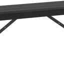 Flash Furniture Hercules Commercial Farmhouse Folding Bench, Antique Solid Pine Entryway Bench, Foldable Locking Legs, 40" x 12", Black Wash