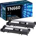 TN660 Black High Yield Toner Cartridge (2-Pack) - Replacement for Brother TN660 Toner Cartridge for HL-L2300D HL-L2305W HL-L2315DW HL-L2320D HL-L2340DW HL-L2360DW HL-L2380DW MFC-L2680W Printer