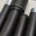 GEEBOBO Black Curtain Rods for Windows 66 to 120 Inch, 1 Inch Adjustable Heavy Duty Easy Install Curtain Rods Set for Outdoor, Patio, Farmhouse, Bedroom, Living Room (Black, 30"-120")