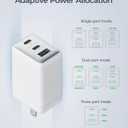 Wegear 67W USB C Charger, 3-Port GaN Fast Charging Block with Foldable Plug, Compatible with MacBook Pro/Air, iPad Pro, iPhone 16/15/Pro, Galaxy S25/S24, Note20, Pixel, Apple Watch, (White)