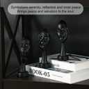 3 Pcs Thinker Statue. See No Evil Hear No Evil Speak No Evil Small Shelf Decor. Abstract Art Sculptures for Bedroom Bookshelf Coffee Table Decor for Living Room.Gifts for Women (Black)