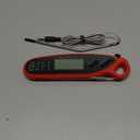 Instant Read Meat Thermometer Digital for Cooking with Dual Probe, Big Backlit & Calibration, Food Thermometer for Oven, Candy, BBQ, Grill, Smoker & Oil Fry, Gifts for Men, Kitchen Essentials (Red)
