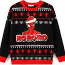 Disney Stitch Christmas Family Matching Snow Sweater Funny Holiday Long Sleeve Crew Neck Pullover Tops Festival Party Sets (Teal, L)