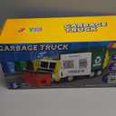 JOYIN Large Friction Powered Garbage Truck Toy Set, Includes Dumpster, Trash Bins, and Learning Cards for Kids, Boy Toys Birthday Gift for Boys Girls Kids Toddler Gift for Christmas (Green)