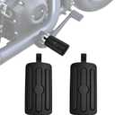 Motorcycle Foot Pegs, Passenger Foot Peg Male-Mount Aluminum Footrest Pedal Fit for Harley Street Glide Road King Road Electra Glide Sportster 883 1200 Dyna Softail Black)