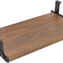 FRMSAET Furniture Accessories Office Product Suits Hardware 20/24/30 inches Keyboard Drawer Tray Wood Holder Under Desk Adjustable Height Platform. (24 inches, Brown) (Medium)