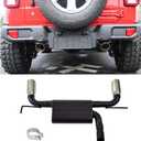 Exhaust Muffler Kit for Wrangler JK 2007-2017, Dual Walled Tip Catback Exhaust System Kit, Unlimited 3.6L V6 2-Door & 4-Door
