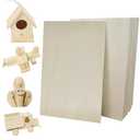 RMSPO 32 Pcs Basswood Sheets,4 x 6 x 1/16 Inch Thin Unfinished Wood Sheet for Craft,Wooden DIY Ornaments,Crafting Planks, Laser Cutting& Engraving 2 Pack