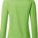 siliteelon Button Down Shirts for Women Long Sleeve Dress Shirts Wrinkle Free Collared Work Office Solid Blouses Tops