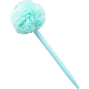 Cute Fluffy Pom Pom Pen,Plush Pompom Ball Ballpoint Pen Metal Pen Journal Pen for Kids Adult Gifts