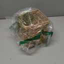 PINXIURY Water Hyacinth Handwoven Tissue Box Cover, Natural Handmade Wicker Napkin Box Holder, Handcrafted Square Facial Tissue, Rustic Decorative on Table and Bathroom, Office, Boho Decorative (Single)