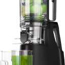 Cold Press Juicer, 6.5" Wide Feed Chute Juice Extractor Machine with Handle, High Juice Yield, 350W Professional Slow Masticating Juicer for Whole Vegetables & Fruits, Easy to Clean for Batch Juicing