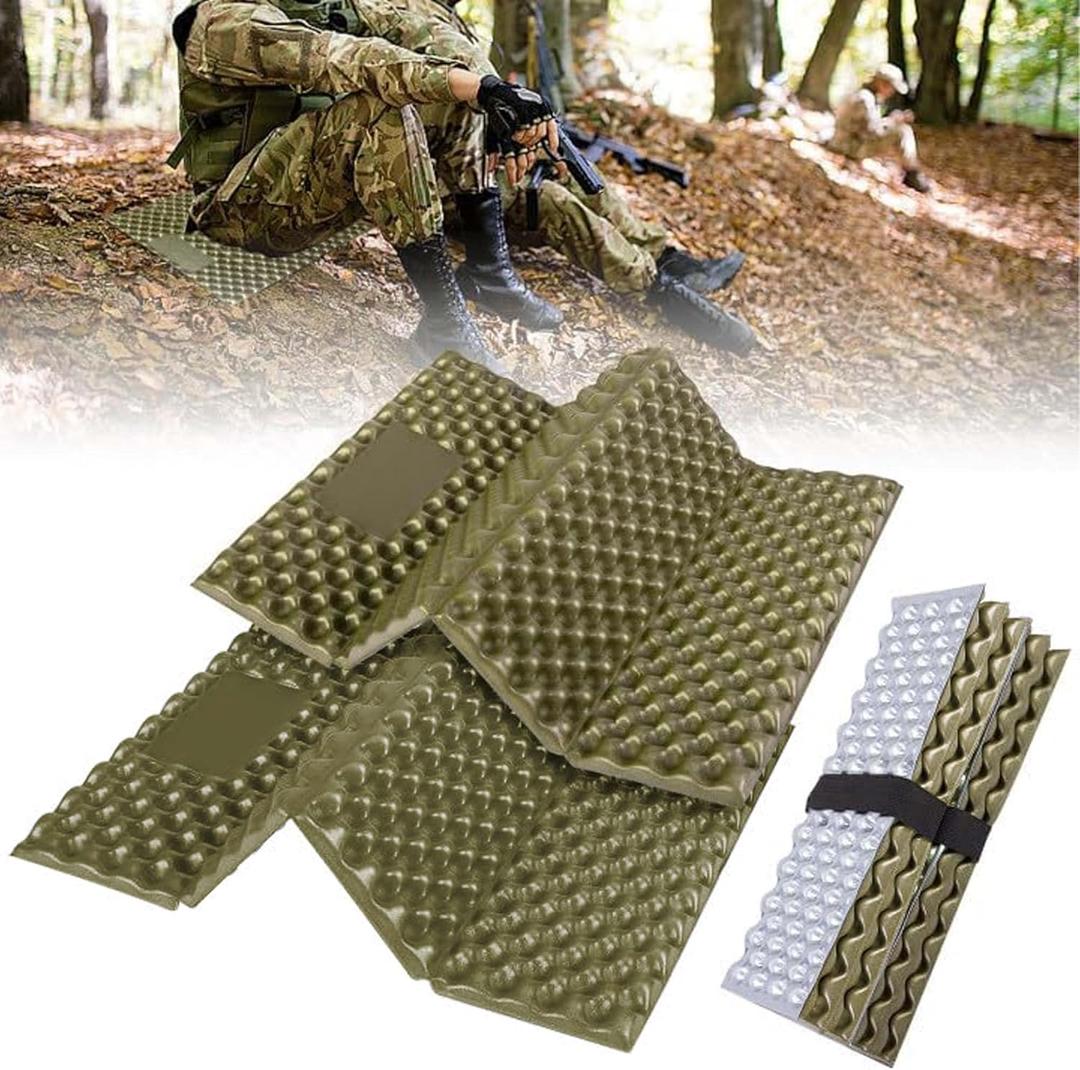 2 Pcs Waterproof Foldable Hunting Mat-Lightweight Foam Hunting Sitting Pads-Portable Hiking Sitting Seat Cushion with Straps for Outdoor Hunting Camping Tree Stand Accessories