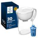 Brita Water Pitcher, Everyday Elite Filter, Removes 99% of Lead, Includes TFlter, 10-Cup Capacity, White