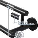 Alise Double Towel Bar Black,24" Towel Racks for Bathroom Wall Mounted,Bathroom Towel Rack SUS304 Stainless Steel Bathroom Towel Holder Quick Drying Hand Towel Holder Towel Bar for Walls
