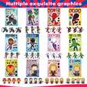 3 x 36 Pieces Make-a-face Stickers Pack, Mixed & Matched with 12 Designed Characters(3 of Each) Make Your Own Stickers for Kids Teens Party Decoration, Reward, Decor, Gift Idea