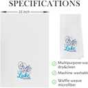 Lake House Kitchen Towels Set - Lake House Decor for The Home, 16x24 Lake Life Decorative Hand Towels for Bathroom Set of 4, Life is Better at The Lake