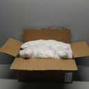 Bedsure ComfyFleece Washable Dog Bed for Medium Dogs - Cute Furry Puppy Beds, Rectangle Orthopedic Corduroy Fleece Pet Beds with Removable Zipper Cover, 20x19x6inches, Blue