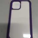 Diaclara Designed for iPhone 12/12 Pro Case, Full Body Rugged with Built-in Touch Sensitive Anti-Scratch Screen Protector, Soft TPU Bumper for iPhone 12/12 Pro 6.1" (Purple and Clear)