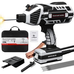 Welding Machine Handheld 110V 120Amp Portable ARC Welder Gun Hand Held Welder Machine with IGBT Inverter 5 Variable Current Adjustment for 1/16''-1/8'' Welding Rods (Grey)