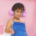 Peppa Pig - Kids Bluetooth Headphones, Wireless & Wired Over-Ear Headphones with Safe Volume, Adjustable Headband, Rechargeable Battery & Stereo Sound Perfect for School, Home, & Travel