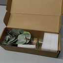 Artificial Eucalyptus Stems in Glass Vase with Faux Water,5Pcs Fake Plant with Double-Sided Leaves and Green Seeds for Centerpiece (Double-Sided Green Eucalyptus with Seed)