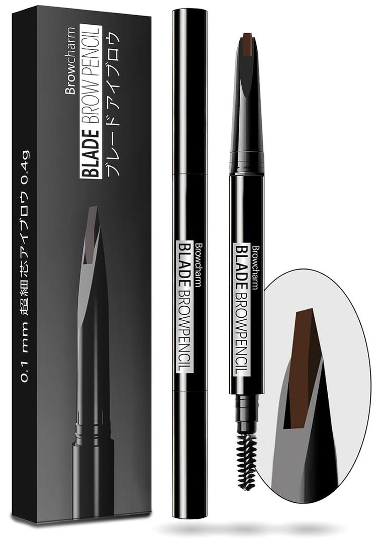MAVENI Browcharm Microblading Eyebrow Pencil for Women,0.1mm Ultra-Fine Mechanical Pencil,Makeup Brow Definer Waterproof,Draws Tiny Brow Hairs and Fills in Sparse Areas and Gaps (05 Deep Brown)