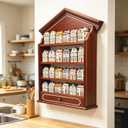 Vintage Wooden Spice Rack with Drawer and 4 Shelves