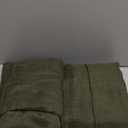 LAMIT Olive Green Linen Curtains for Living Room 84 inch Length 2 Panels, Light Filtering Semi Sheer Drapes Back Tab and Rod Pocket Christmas Panels for Bedroom/Sliding Glass Door, 52 x 84 Inch