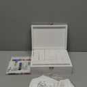Nolia Baby Shower Blocks Decorating Game  48 White Wooden Cubes to Decorate, Storage Box, 12 Acrylic Markers & Instruction Sign