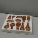 Amber Glass Vase Set of 12, Clear Bud Vases in Bulk, Mini Vases for Flowers, Small Flower Vases for Centerpieces, Vintage Decorative Embossed Vase for Home Decor, Wedding Table Decoration