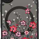 LUHOURI for iPhone 16 Case Cute - Wireless Charing Compatible,Trendy Floral Design for Women Girls,Military-Grade Shockproof Not-Slip Matte Phone Cover, Vibrant Red Wildflowers