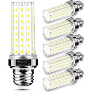 LED Light Bulb 6pcs 150W Equivalent 2500Lumen 6500K Cool Daylight White 20W LED Corn Light Bulb E26/E27 Base Non-Dimmable Ceiling Fan Light Bulbs for Home Garage Kitchen Indoor