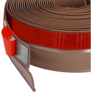 Garage Door Seal Top and Sides Seal Strip Brown 34 FT Adhesive Backed Rubber Weather Stripping Replacement Weatherproofing Universal Sealing