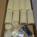 Set of 24 Waterproof Outdoor Flameless Candles, LED Candles with 4 Remote and Timer,(H 4" 5" 6" x D 2.2"),for Christmas,Halloween,Wedding,Festival