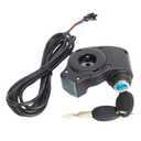 E-Bike Throttle Control Switch, Speed Switch Lock with LCD Display, Accelerator Voltage Display with Key Lock for E-Scooter Electric