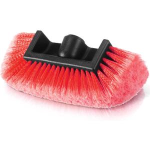 Vesici Car Wash Brush Head with Soft Detailing Bristle Flow Thru Car Cleaning Brush Exterior Car Wash Equipment for Auto Truck RV Boat Camper Washing, 10 Inch (Red,1 Pcs)