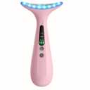 Facial and Neck Massager for Face, Neck - Skin Lifting & Firming - Wrinkle & Dark Circle Reducer - at Home Skin Care Face Sculpting Tool and Neck Massager - Sugar Pink (Single Head)