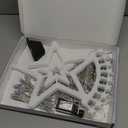 GALACOVE Christmas Tree Decorations, 16.4FT 350 LEDs Star String Lights, Waterfall Lights with Tree Topper, 8 Modes & Timer Outdoor Lights for Outdoor Holiday Decorations Party New Year Holiday