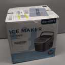 EUHOMY Countertop Ice Maker Machine with Handle, 26lbs in 24Hrs, 9 Ice Cubes Ready in 6 Mins, Auto-Cleaning Portable Ice Maker with Basket and Scoop, for Home/Kitchen/Camping/RV. (Black) (11.57"D x 11.42"W x 8.74"H)