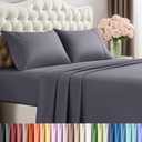 Utopia Bedding King Sheet Set  4 Piece Bed Sheets for King Size Bed, Soft and Breathable Microfiber, Includes 1 Fitted Sheet, 1 Flat Sheet and 2 Pillowcases (Grey)