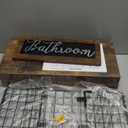 QEEIG ‎Bathroom Shelves Over Toilet - Paper Storage Wall Mounted Farmhouse Decor Decorations Aesthetic Décor Sign Small Floating Shelf 2+1 Set 16 inch, Rustic Brown (020BN)