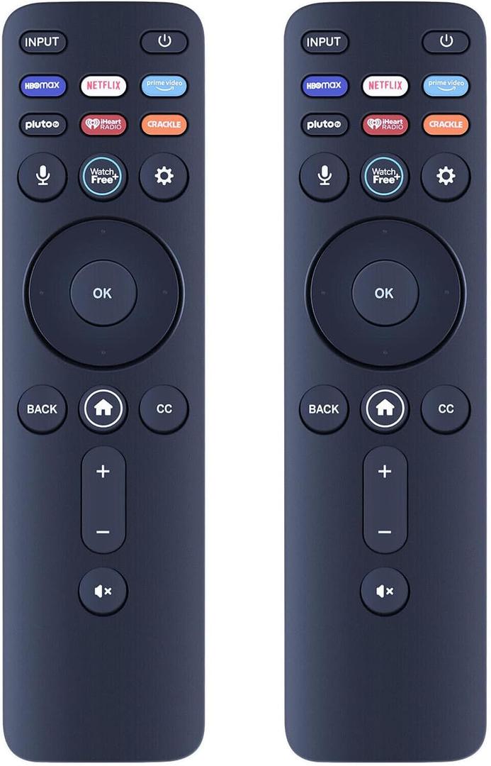 [2 Packs] Universal Vizio Remote XRT260 No Voice Fit for All VIZIO Smart TV Smartcast 4K P-Series V-Series D-Series M-Series XRT136 XRT140 with Hbomax,Netflix,PrimeVideo,Plutotv,iHeartRadio,Crackle