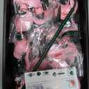 Pink Rose Bouquet Building Set for Girls & Boys - 12 Pack Botanical Collection Gift for Easter Basket Artificial Flowers Botanical Collection Centerpiece Retro Decor