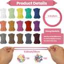 Simsimshine 1500 PCS Weaving Loom Refill Loops for 7-10 Inch Potholder Loom Weaving Loom Bands Flexible Loops Craft Kit for Adults DIY Projects Gifts, 15 Color
