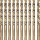 Metric Cobalt Drill Bits 8mm 10PCS, M35 high Speed Steel, high Hardness Straight Shank Drill, Mechanical or Hand Drill for Drilling, Suitable for Stainless Steel, Iron, Copper and Aluminum