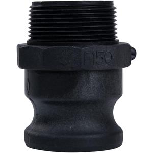 Quafwia 2 pcs Camlock Fittings Poly (1-1/2" Type F) Standard Camlock Couplings, Male Adapter x Male Thread Camlock Fittings Polypropylene Cam Groove Fitting (1-1/2") (1.5 Inch)